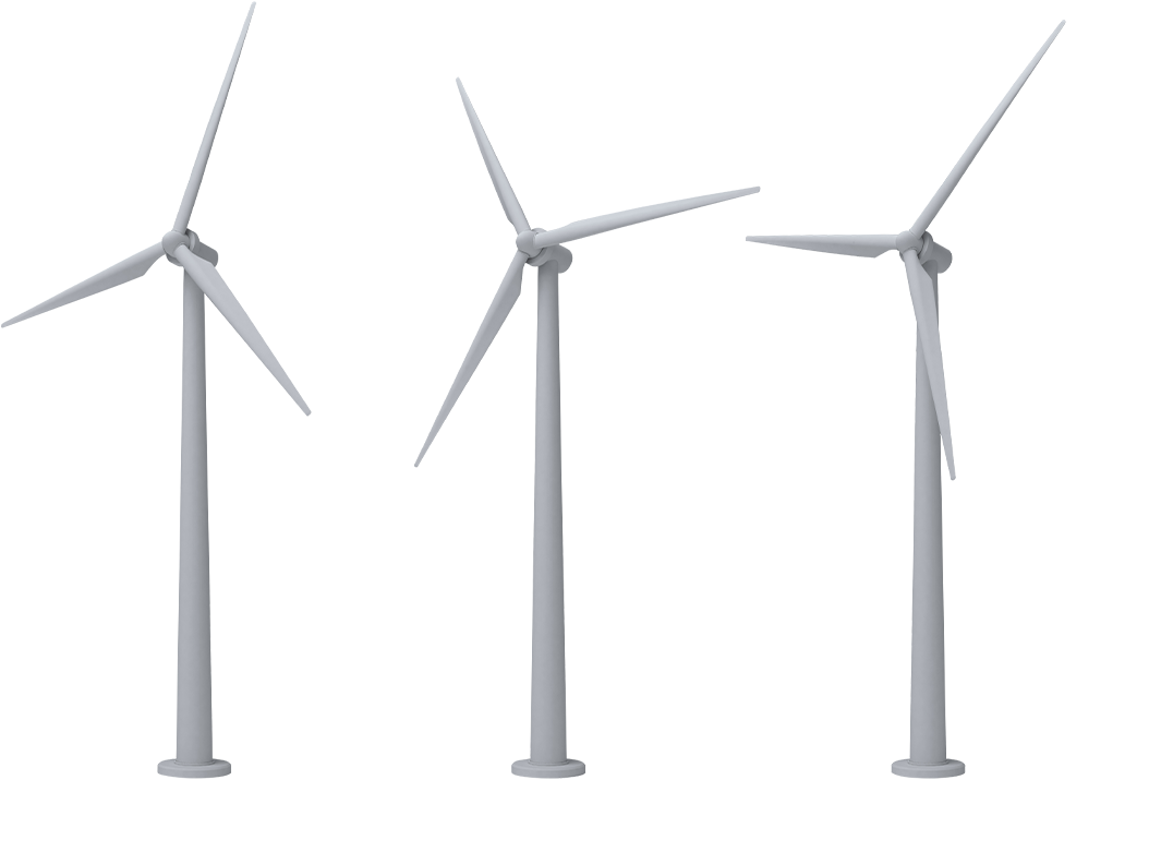 a collection of turbines